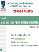 CÁC MÔ HÌNH PHÁT TRIỂN PHẦN MỀM