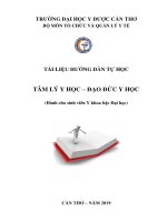 TÀI LIỆU HƯỚNG DẪN TỰ HỌC TÂM LÝ Y HỌC – ĐẠO ĐỨC Y HỌC