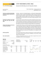 CTCP VINHOMES (VHM: HSX) NHÀ PHÁT TRIỂN BẤT ĐỘNG SẢN NHÀ Ở HÀNG ĐẦU VIỆT NAM