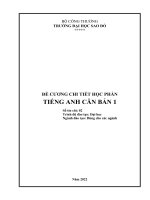 ĐỀ CƯƠNG CHI TIẾT HỌC PHẦN TIẾNG ANH CĂN BẢN 1