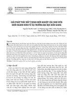 GIẢI PHÁP THÚC ĐẨY Ý ĐỊNH KHỞI NGHIỆP CỦA SINH VIÊN KHỐI NGÀNH KINH TẾ TẠI TRƯỜNG ĐẠI HỌC KIÊN GIANG