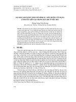 DẠY HỌC KHÁM PHÁ THEO MÔ HÌNH 5E - MỘT HƯỚNG VẬN DỤNG LÍ THUYẾT KIẾN TẠO TRONG DẠY HỌC Ở TIỂU HỌC
