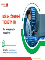 NGÀNH CÔNG NGHỆ THÔNG TIN (IT) TĂNG TRƯỞNG BỀN VỮNG TRONG DÀI HẠN