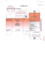 THUỐC VELCADE (BORTEZOMIB) - THUỐC CHỐNG UNG THƯ - JOHNSON  JOHNSON