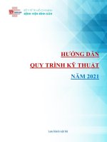 HƯỚNG DẪN QUY TRÌNH KỸ THUẬT NĂM 2021 THỰC HIỆN TẠI BỆNH VIỆN ĐA KHOA TRUNG ƯƠNG CẦN THƠ