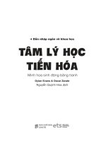 TÂM LÝ HỌC TIẾN HÓA: SỰ KẾT HỢP GIỮA SINH HỌC TIẾN HÓA VÀ TÂM LÝ HỌC NHẬN THỨC