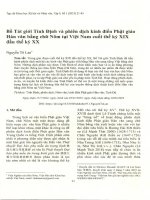 BỒ TÁT GIỚI TÍNH ĐỊNH VÀ PHIÊN DỊCH KINH ĐIỂN PHẬT GIÁO HÁN VĂN BẰNG CHỮ NÔM TẠI VIỆT NAM CUỐI THẾ KỶ XIX ĐẦU THẾ KỶ XX
