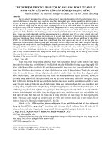 THỬ NGHIỆM PHƠNG PHÁP GỘP LÔ SAU GIẢI ĐOÁN TỪ ẢNH VỆ TINH NHẰM XÂY DỰNG LỚP BẢN ĐỒ HIỆN TRẠNG RỪNG