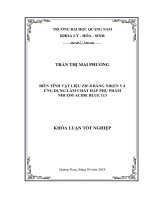 BIẾN TÍNH VẬT LIỆU ZIF-8 BẰNG NIKEN VÀ ỨNG DỤNG LÀM CHẤT HẤP PHỤ PHẨM NHUỘM ACIDE BLUE 113