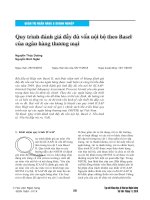 QUY TRÌNH ĐÁNH GIÁ ĐẦY ĐỦ VỐN NỘI BỘ THEO BASEL CỦA NGÂN HÀNG THƯƠNG MẠI