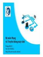 BỘ MÔN MẠNG VÀ TRUYỀN THÔNG MÁY TÍNH