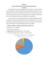 KẾT QUẢ CÔNG TÁC ĐIỀU DƯỠNG VÀ 10 CHỈ SỐ CHẤT LƯỢNG CHĂM SÓC NĂM 2020