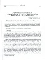 MỘT SỐ ĐẶC ĐIỂM NGỮ PHÁP CỦA NHÓM ĐỘNG TỪ CHUYỂN ĐỘNG ĐA HƯỚNG TRONG TIẾNG ANH VÀ TIẾNG VIỆT
