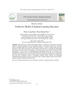 PREDICTIVE MODEL OF STUDENT LEARNING OUTCOMES