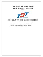 Tiểu Luận - Quản Trị Các Xung Đột Lợi Ích - Đề Tài -  Lắng Nghe Người Khác