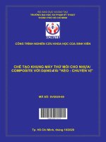 Đề tài chế tạo khung máy thử mỏi cho nhựa composite với dạng tải kéo   chuyển vị