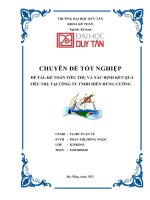 Kế toán tiêu thụ và xác định kết quả tiêu thụ tại công ty tnhh hiền hùng cường
