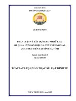 Pháp luật về xây dựng cơ sở dữ liệu để quản lý nhãn hiệu và tên thương mại