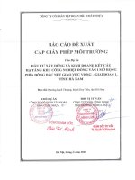 Báo cáo đề xuất cấp GPMT kcn đồng văn 1 mở rộng