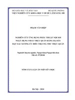 Tóm tắt: Nghiên cứu ứng dụng phẫu thuật nội soi ngực bụng thay thực quản bằng dạ dày đặt sau xương ức điều trị ung thư thực quản