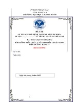 Bài Tiểu Luận tiêu chuẩn chức danh nghề nghiệp Điều dưỡng 