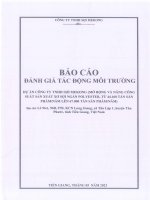 Báo cáo ĐTM dự án Công ty TNHH sợi Mekon