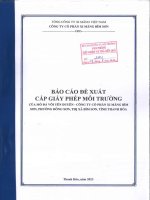 Báo cáo đề xuất cấp giấy phép môi trường của Mỏ đá vôi Yên Duyên  Công ty Cổ phần xi măng Bỉm Sơn, phường Đông Sơn, thị xã Bỉm Sơn, tỉnh Thanh Hóa