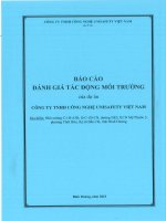 Báo cáo đánh giá tác động môi trường dự án công ty tnhh công nghệ unisafety việt nam