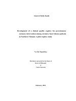 Development of a clinical quality registry for percutaneous coronary intervention among coronary heart disease patients in northern vietnam a pilot registry study