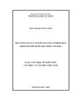 Hát sấng cọ của người sán chay ở định hoá, thái nguyên dưới góc nhìn văn hoá