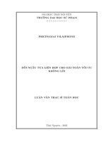 Đối ngẫu tựa liên hợp cho bài toán tối ưu không lỗi