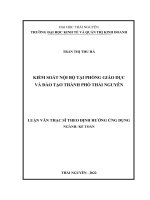 Kiểm soát nội bộ tại phòng giáo dục và đào tạo thành phố thái nguyên