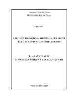 Lẩu then trong dòng then pháp của người tày ở huyện đình lập tỉnh lạng sơn