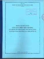 BÁO CÁO ĐỀ XUẤT CẤP GIẤY PHÉP MÔI TRƯỜNG BỆNH VIỆN BỆNH NHIỆT ĐỚI TRUNG ƯƠNG