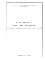 Báo cáo đề xuất cấp GPMT của Dự án Nhà máy luyện cán thép Nghi Sơn số 2 – Giai đoạn 1