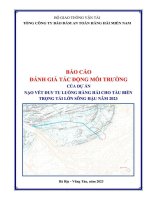 Báo cáo đánh giá tác động môi trường dự án nạo vét duy tu luồng hàng hải cho tàu biển trọng tải lớn sông Hậu năm 2023