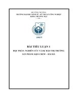 Tiểu luận nghiên cứu dự báo thị trường
