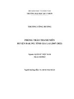 Phong trào thanh niên huyện đak pơ, tỉnh gia lai (2007 2022)