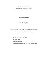 Quản lý nhà nước về làng nghề trên địa bàn tỉnh bình định