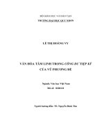 Văn hóa tâm linh trong công dư tiệp ký của vũ phương đề