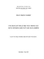 Ứng dụng kỹ thuật học máy trong xây dựng mở rộng kho ngữ liệu bana kriêm