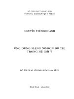 Ứng dụng mạng nơ ron đồ thị trong hệ gợi ý