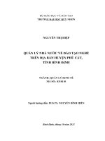 Quản lý nhà nước về đào tạo nghề trên địa bàn huyện phù cát, tỉnh bình định