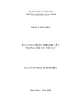 Phương pháp nhánh cận trong tối ưu tổ hợp