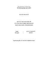 Quản lý nhà nước đối với các cụm công nghiệp trên địa bàn thị xã hoài nhơn, tỉnh bình định