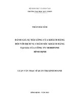 Đánh giá sự hài lòng của khách hàng đối với dịch vụ chăm sóc khách hàng tại gia của công ty mobifone bình định