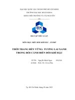 Thời trang bền vững tương lai xanh trong bối cảnh biến đổi khí hậu