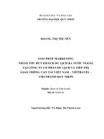 Giải pháp marketing nhầm thu hút khách du lịch ra nước ngoài tại công ty cổ phần du lịch và tiếp thị giao thông vận tải việt nam   vietravel   chi nhánh quy nhơn