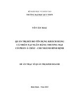Quản trị rủi ro tín dụng khách hàng cá nhân tại ngân hàng thương mại cổ phần á châu   chi nhánh bình định