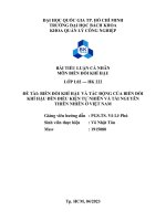 Tác động biến đổi khí hậu đến tài nguyên việt nam